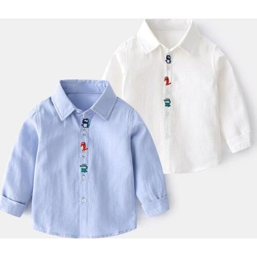 Boys shirts spring and autumn generations of baby shirts long-sleeved childrens spring cartoon shirts