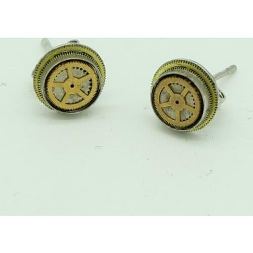 Steampunk Earrings Mens Gear Earring Unique Vintage Steam Punk Jewelry Accessories