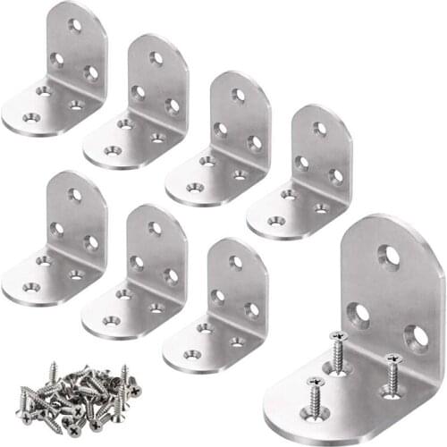 Heavy Duty Brackets Stainless Steel Corner Brace Joint Fastener L Brackets Hanger for Shelves