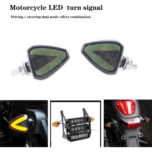 Motorcycle LED turn signal scooter 12V turn signal modification parts drive turn signal dual-mode triangle type