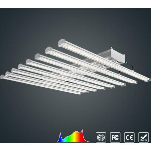 Deruikeer 600W Led Grow Light Full Spectrum 3000k 6500k 8bars Dmming And Timming Samsung 2836 Chip 2021 New