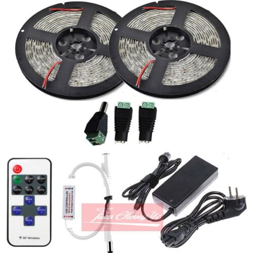 5M 10M IP65 Waterproof LED strip 2835 5630 60leds/m white/warm white +RF Remote +Power supply