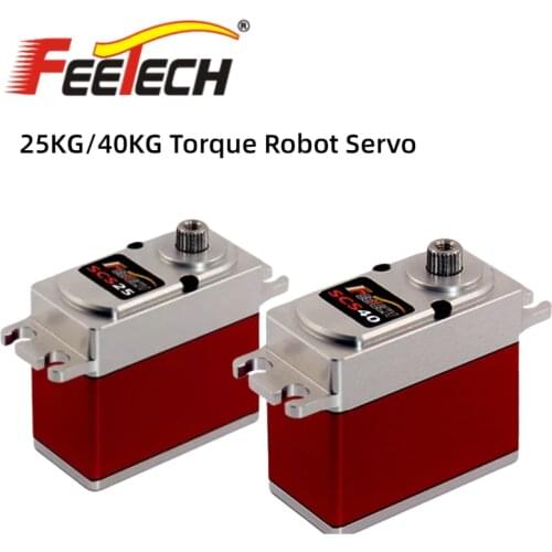 High Torque 25KG 40KG Serial Bus Full Metal Robot Control Standard Servo Motor For 1:5 RC Model Car Robot Arm Industrial Parts