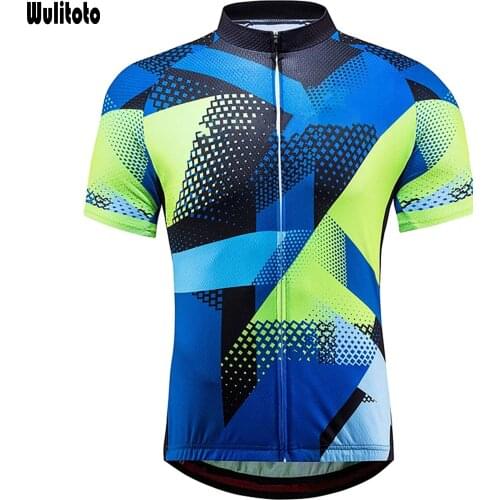 WULITOTO summer Bicycle Top Shirt Short Sleeve MTB Jersey sport Breathable cycling Jersey For Men