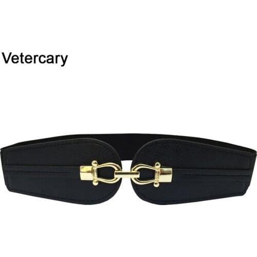 New Design Waist Cummerbunds For Women Elastic Waistbands red Belt for dress gold buckle Wide Waistband Fashion Lady coat belts