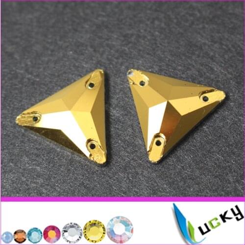 Golden hematite /aurum color sew on crystals 16x16mm 22x22mm flat back rhinestones with holes