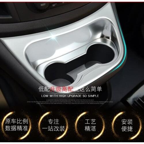 1 Pc ABS Chrome Inner Water Cup Holder Pad Cover Trim Sticker For Mercedes Benz Vito 2017 Car Styling Auto Accessories