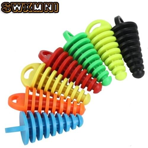 1PC Motorcycle Exhaust Pipe Motocross Tailpipe PVC Air-bleeder Plug Exhaust Silencer Muffler Wash Plug Pipe Protector