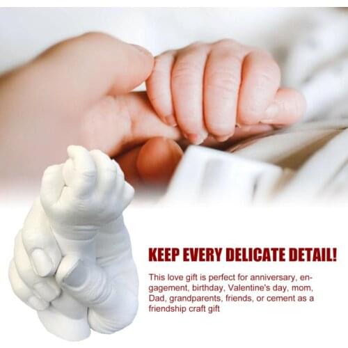 100g Hand Mold Set Souvenir Casting Set DIY Hand Foot Printing Mold Plaster Casting Kit Handprint Keepsake Growth Couple Mould