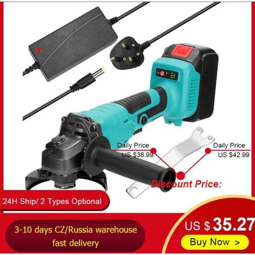 125mm Portable Multifunctional Electric Angle Grinder 18V 11000rpm High Rotation Speed Grinding Tool for Cutting Wood Iron