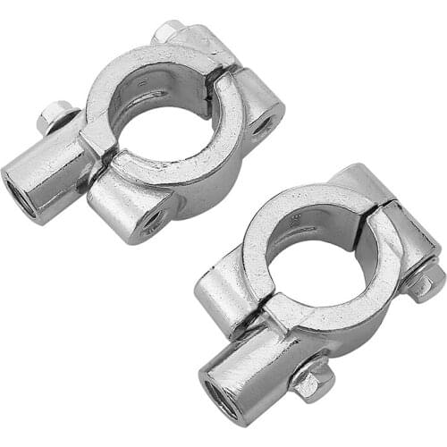 2pcs 7/8" Inch 22mm Handlebar Thread Motorcycle Mirror Mount Clamp Rear View Mirror Holder Adapter Parts