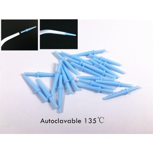 200Pcs Disposable Dental Suction Tube Tips For 1/8'' Saliva Ejector Aspirator Plastic Mini Tip Autoclavable 135