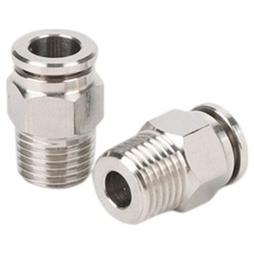 M5 G1/8" 1/4" 3/8" 1/2" 304 Stainless Steel Male Thread Gas Pipe Quick Connector Quick Plug Pneumatic PC4 PC6 PC8 PC10 Pipes