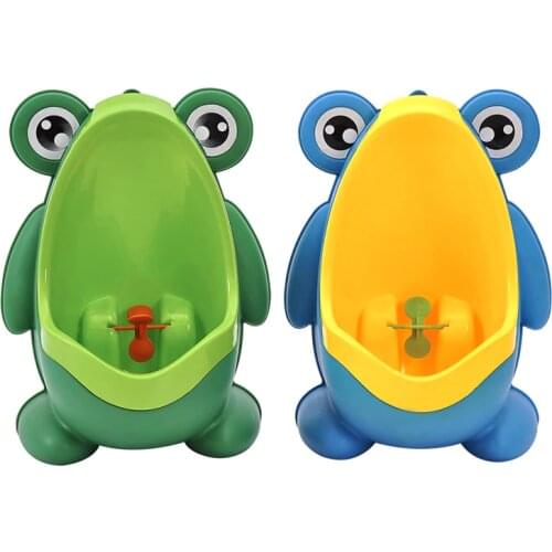 Baby Boy Potty Toilet Training Infant Toddler Wall-Mounted Frog Children Stand Vertical Urinal Bathroom Frog Urinal 2 to 6 old