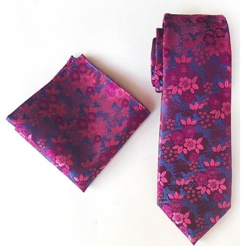 Elegant Style with Different Color for Mens Formal Suit Necktie and Pocket Square Set for Men Gifts