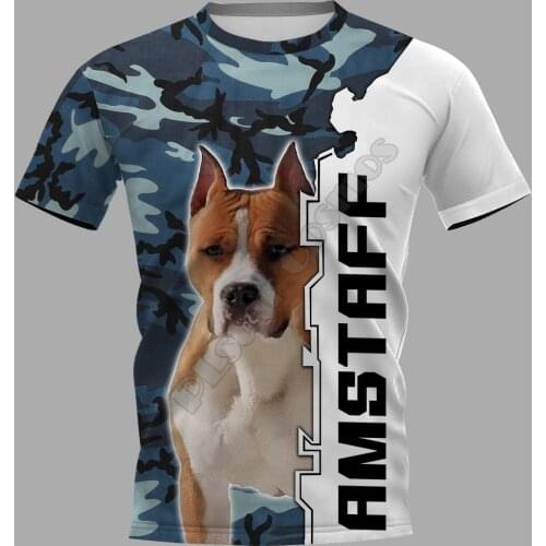 Amstaff 3D Printed t-shirt Harajuku Streetwear T shirts Funny Animal Men For Women Short Sleeve Drop Shipping 06
