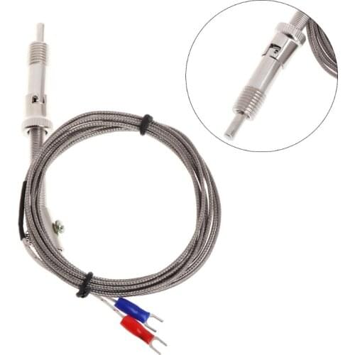 K Type Thermocouple Temperature Sensor Bayonet Compression Spring with 2m Cable