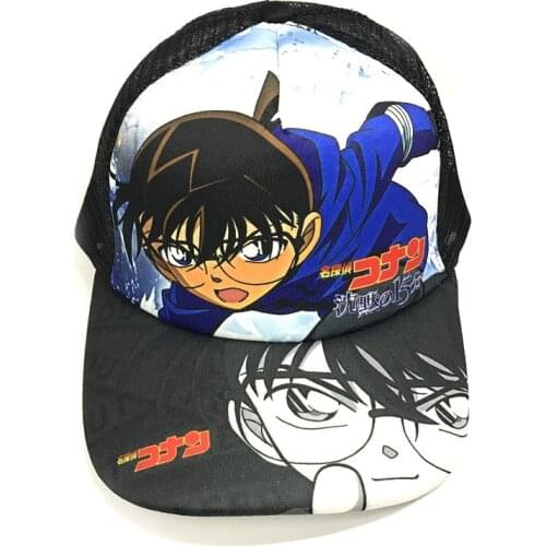 Japanese Anime Detective Conan Case Closed Baseball Cap Snapback Mens Mesh Hat