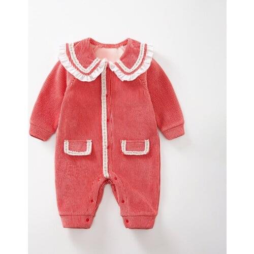 Infants With Velvet Jumpsuits Doll Brought Western Style Dress Female Age Of One Hundred Days Princess Ha Clothing Baby Climb