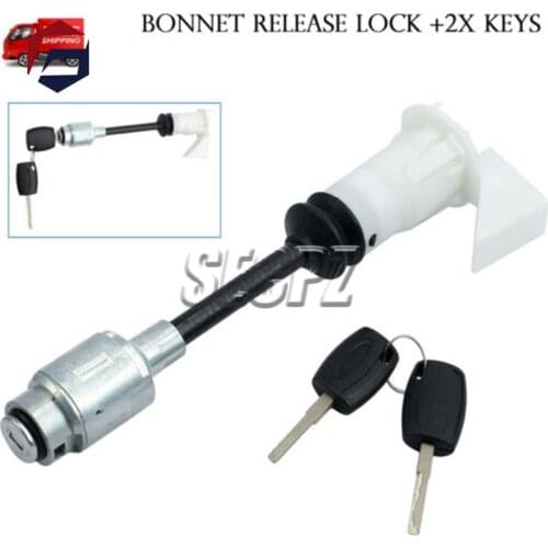 Short Type Rod Bonnet Release Lock Latch Repair Kit Key Set For Ford-Focus C-MAX 2003-2007 MK2 2004-2012 4556337 3M5AR16B970AD
