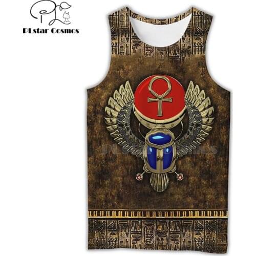 PLstar Cosmos Horus Egyptian God Eye of Egypt Pharaoh Anubis face Symbol 3DPrint Unisex Summer Vest/Tank Top Men Women-1