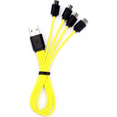 Micro USB Charging Cable for USB Rechargeable Battery Universal One Drag 1/2/3/4