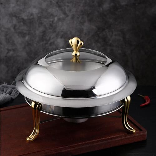 Stainless steel alcohol stove household /commercial Removable small chafing dish solid fuel boilersmall dry hot pot WJ506