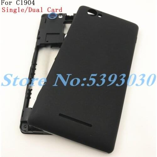 Original Full Housing For Sony Xperia M C1904 C1905 C2004 C2005 LCD Panel Middle Frame Case Battery Door Cover Side Button