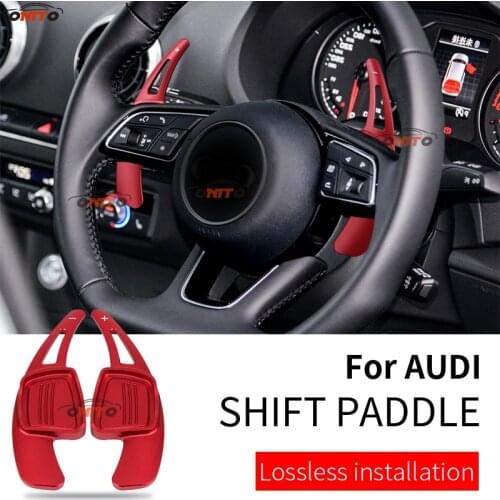 Car Steering Wheel Shift Paddle Extension Shifter for Audi A3 A3L A5 S4 Q2 Q2L A1 A7 S5 A6L TTS Red/blue/silver/black 2pcs/lot