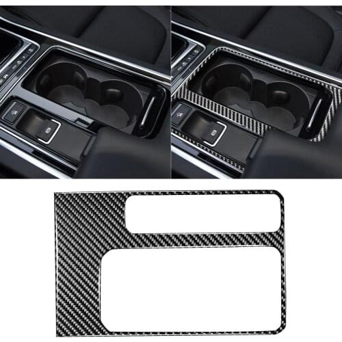 Cup Holder Sticker Non-fading High Stickiness Carbon Fiber Removable Vehicle Protect Sticker for Jaguar F-PACE X761