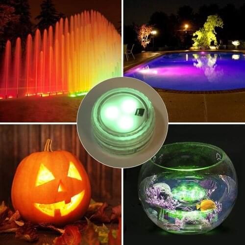 Underwater Light For Fish Tank Remote Controlled Submersible Waterproof Battery Operated Multi Color Pond Swimming Pool Decor