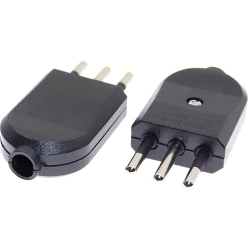 Italy Power Plug Socket Italian Standard Detachable Wiring Connection Plug 10A / 16A Black White