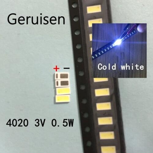 AOT LED Backlight 0.5W 3V 4020 48LM Cool white LCD Backlight for TV TV Application 4020C-W3C4 500pcs