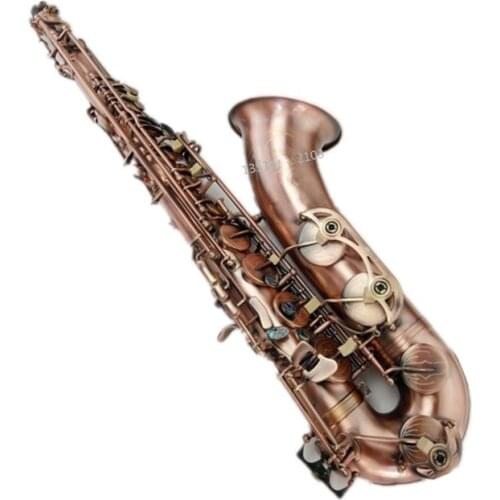 Tenor Saxophone Bb Music Instrument Tenor Red Antique Copper Professional Grade With Mouthpiece Case Free Shipping