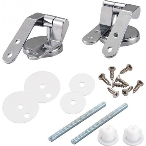 Bathroom Zinc Alloy Toilet Lid Hinge Toilet Seat Cover Hinge Fitting Mounting Fitting Repair Replacement Part Hardware For Hotel