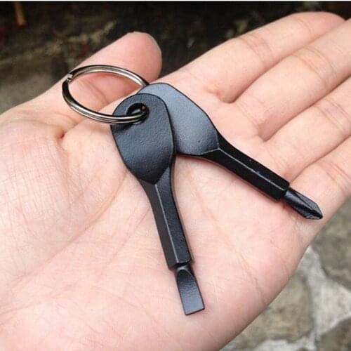 YOUGLE Pocket EDC Screwdriver Set Keychain Key Ring Multi-purpose Tool