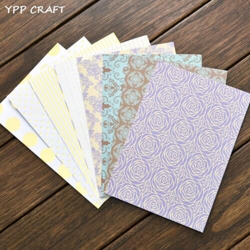 YPP CRAFT 40pcs 4 "* 6" Lovely Flowers Pattern Decorative Scrapbooking paper set of printed background craft paper
