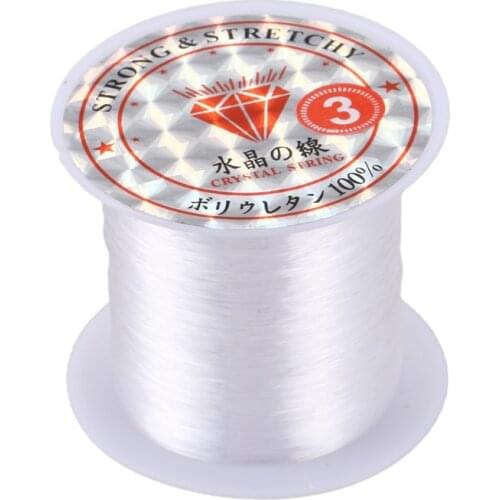 ABUO-Jewelry Beading Thread 0.3mm Dia. Clear Nylon Fishing Line Spool 17 Lbs