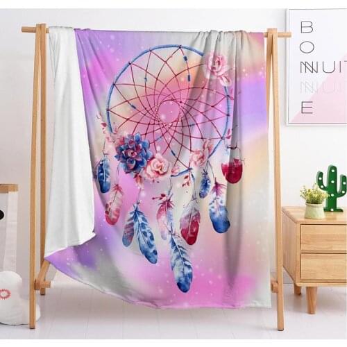 2020 new dream catcher series falai blanket blanket blanket tapestry sofa blanket Plush bedding Pink Blue single double blanket