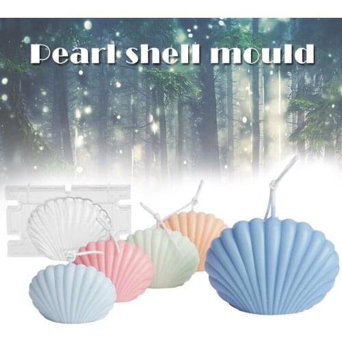 3D Sea Shell Shape Mold Acrylic DIY Candle Mold Small Shell Mold for Cake Pastrys Baking Decorating Tools Candle Soap ca