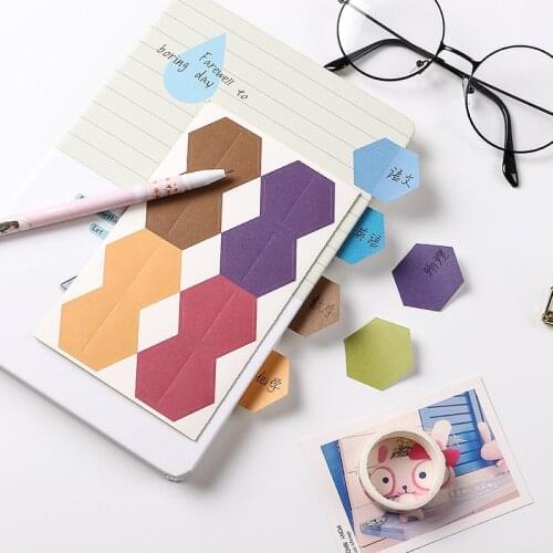 48pcs/2 Sheet Candy Color Index Sticky Notes Notebook Planner Accessories Tool Index Sticky Sticker Message Notes Scratch Pad