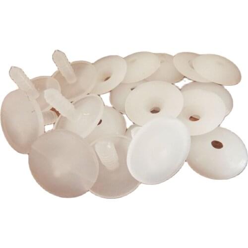 50pcs/lot 15mm/18mm/20mm/25mm/28mm/30mm/35mm/40mm/45mm/50mm/55mm/60mm white plastic toy joints with washer for plush doll