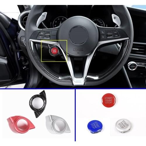 For Alfa Romeo Giulia/Stelvio 2017-2018 Car Start Engine Stop Cover Trim Accessories