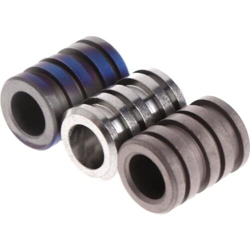 Large Outdoor EDC Titanium Alloy TC4 Knife Bead Lanyard Paracord Rope Pendant E56D