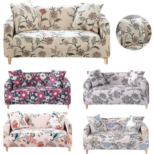 Printed corner sofa cover living room elastic sofa cover fully wrapped decorative sofa cover couch cover 1/2/3/4 seat