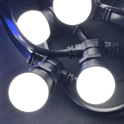 Toprex 10m E27 Black flat festoon light garden string lights outdoor festival party decoration christmas tree light