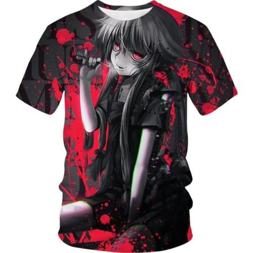 Mirai Nikki 3D Print T-Shirt The Future Diary Streetwear Men Women Fashion Oversized T Shirt Anime Girl Hip Hop Tees Tops Unisex