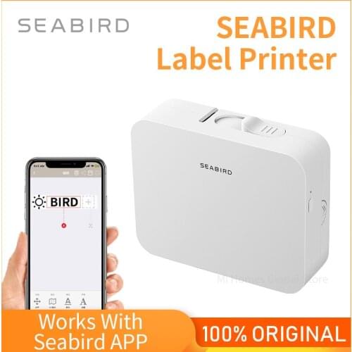 Xiaomi SEABIRD Label Printer Portable Label Maker BT Name Pocket Printer No Ink Needed Wireless Type-C For Home Office