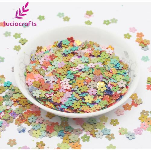 Lucia crafts 20g/lot Random mixed Flower Shape Sequin Confetti Wedding Dress Decoration D0905