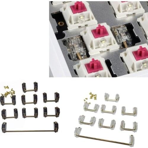 Mechanical Keyboard PCBs Mount Screw-in Stabilizers GrayClear Gold Plated V2 Satellite Axis 2X 6.25X Keycap Stabilizers Dropship